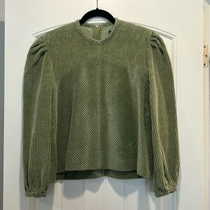 Isabel Marant Green Corduroy Top
